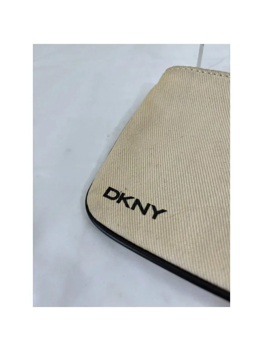DKNY Logo Wristlet Pouch Clutch